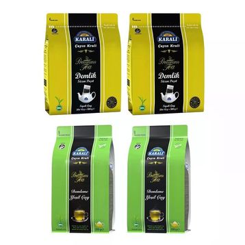 Karali 300 gr Premium Demlik Poşet Çay + 200 gr Demleme Yeşil Çay