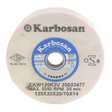 Karbosan 125 x 25 x 20 - 70 x 14 Hızar Makinesi İçi Çukur Bileme - Zımpara Taşı
