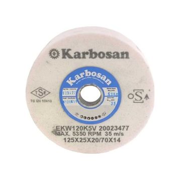 Karbosan 125 x 25 x 20 - 70 x 14 Hızar Makinesi İçi Çukur Bileme - Zımpara Taşı