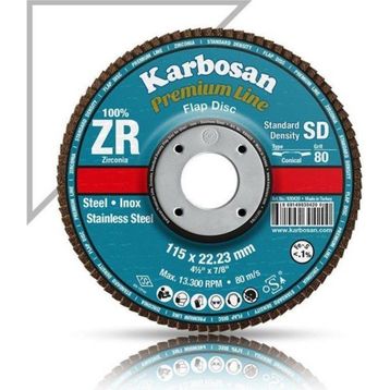 Karbosan 180 mm 60 Zirkonyum Flap Disk Zımpara