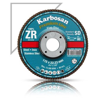 Karbosan 180x22.23 60 Kum Flap Disk