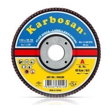 Karbosan 180x22.23 80 Kum Flap Disk
