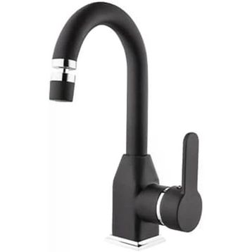 Kare Stil Mix Mat Siyah Lavabo Bataryası