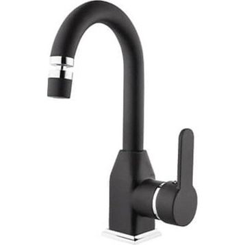 Kare Stil Mix Mat Siyah Lavabo Bataryası