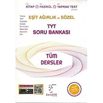 Karekök Yayıncılık TYT Tüm Dersler Eşit Ağırlık ve Sözel Soru Bankası