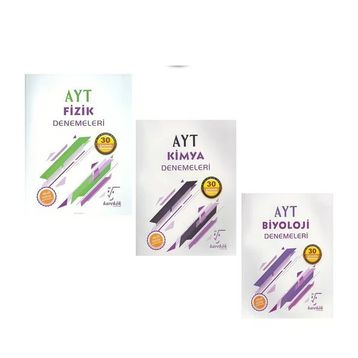 Karekök Yayınları AYT Kimya-Fizik-Biyoloji 3 Kitap Deneme Seti
