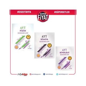 Karekök Yayınları AYT Kimya-Fizik-Biyoloji 3 Kitap Deneme Seti
