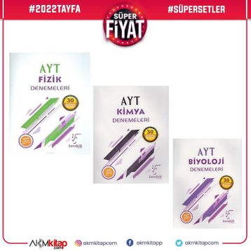 Karekök Yayınları AYT Kimya-Fizik-Biyoloji 3 Kitap Deneme Seti