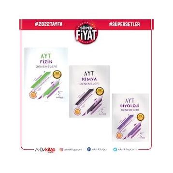 Karekök Yayınları AYT Kimya-Fizik-Biyoloji 3 Kitap Deneme Seti