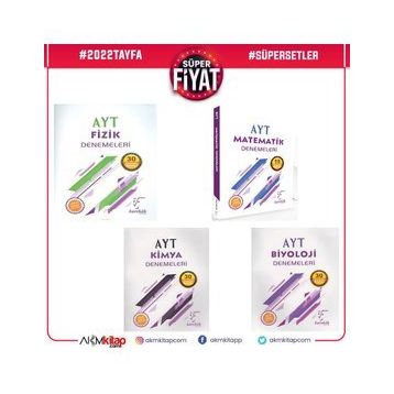 Karekök Yayınları AYT Matematik Kimya Fizik Biyoloji 4 Kitap Deneme