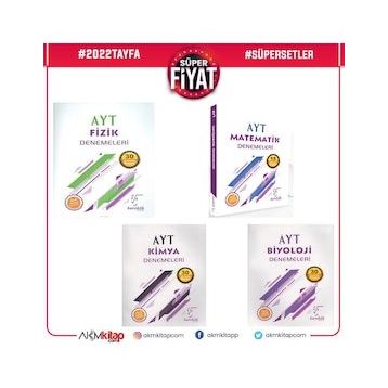 Karekök Yayınları AYT Matematik Kimya Fizik Biyoloji 4 Kitap Deneme