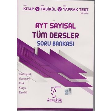 Karekök Yayınları AYT Sayısal Tüm Dersler Soru Bankası