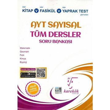 Karekök Yayınları AYT Sayısal Tüm Dersler Soru Bankası