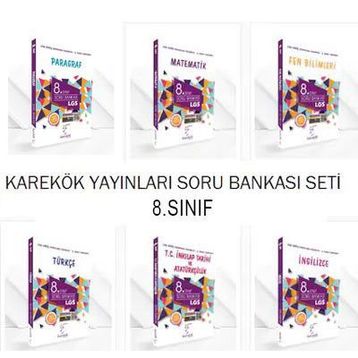 Karekök Yayınları LGS 8. Sınıf Soru Bankası Seti 6 Kitap