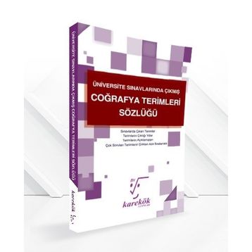Karekök Yayınları Üniversite Sınavlarında Çıkmış Coğrafya Terimleri Sözlüğü Karekök Yayınları Komisyon