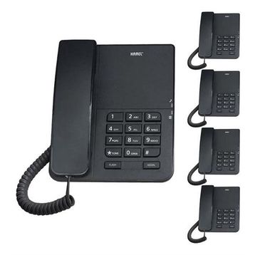 Karel TM140 Siyah 5'li Santral Uyumlu Analog Kablolu Masaüstü Ofis Telefonu