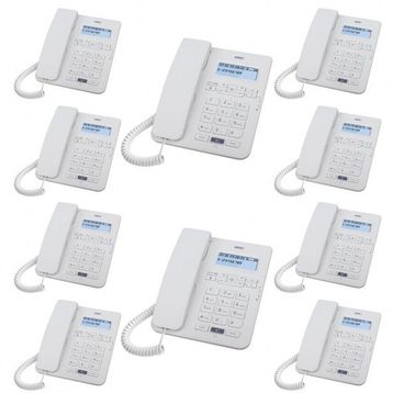 Karel TM145 Beyaz 10'lu Ekranlı Masaüstü Kablolu Telefon