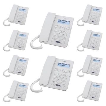 Karel TM145 Beyaz 10'lu Ekranlı Masaüstü Kablolu Telefon