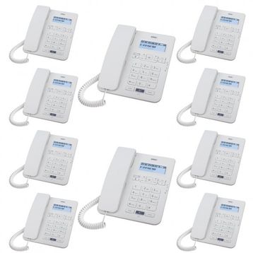 Karel TM145 Beyaz 10'lu Ekranlı Masaüstü Kablolu Telefon