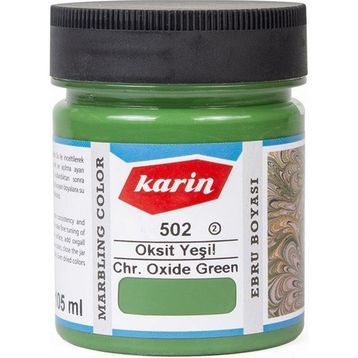 Karin 105 ml Oksit Yeşil 502 Ebru Boyası