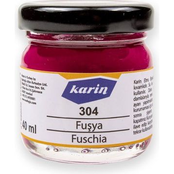 Karin 304 Fuşya 40 ml Ebru Boyası