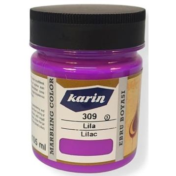 Karin 309 Lila 105 ml Ezilmiş Ebru Boyası
