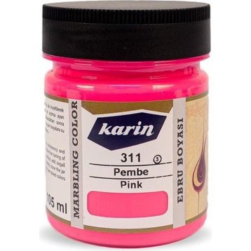 Karin 311 Pembe 105 ml Ezilmiş Ebru Boyası