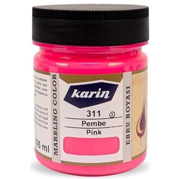 Karin 311 Pembe 105 ml Ezilmiş Ebru Boyası