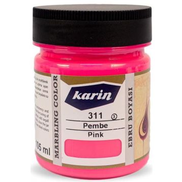 Karin 311 Pembe 105 ml Ezilmiş Ebru Boyası