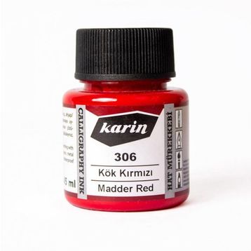 Karin 45 ml N:306 Kök Kırmızı Hat Mürekkebi