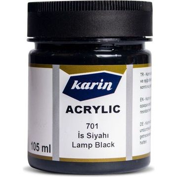 Karin 701 İs Siyahı 105 ml Akrilik Boya