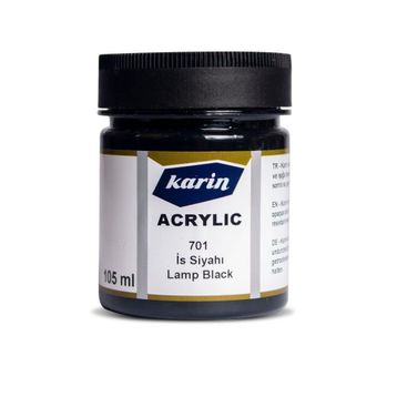 Karin 701 İs Siyahı 105 ml Akrilik Boya