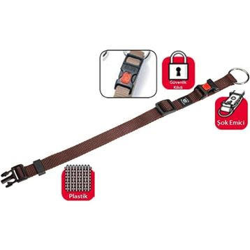 Karlie 30-45 cm 15 mm Kahverengi Kilitli Köpek Boyun Tasması
