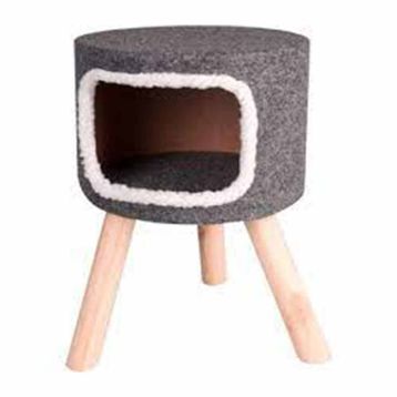 Karlie 35x35x50 cm Gri İskandinav Kedi Evi