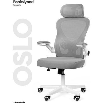Karr Office Oslo Ergonomik Gri Çalışma Sandalyesi