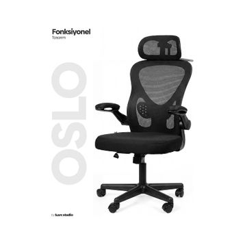Karr Office Oslo Ergonomik Siyah Çalışma Sandalyesi