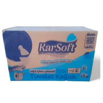 Karsoft 12 Rulo İçten Çekme Mini Tuvalet Kağıdı