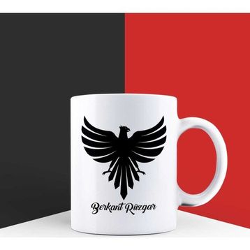 Kartal Baskılı Kupa Bardak