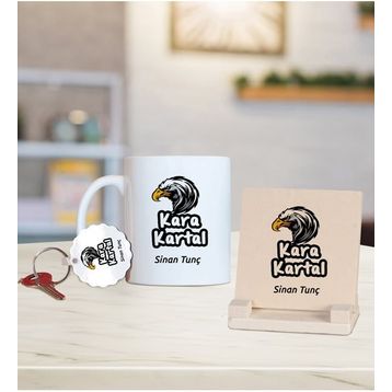 Kartal Baskılı Kupa Bardak