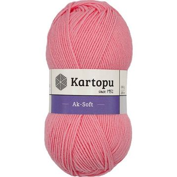 Kartopu Ak-Soft 777 Pudra Pembe El Örgü İpi