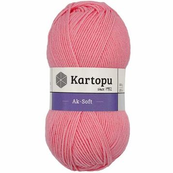 Kartopu Ak-Soft 777 Pudra Pembe El Örgü İpi