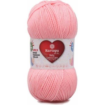 Kartopu Ak-Soft 777 Pudra Pembe El Örgü İpi
