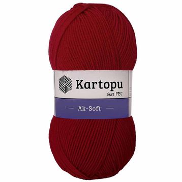 Kartopu Ak Soft K114 Koyu Kırmızı İplik