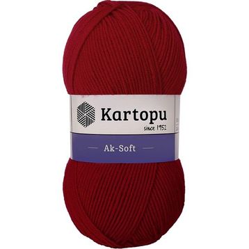 Kartopu Ak Soft K114 Koyu Kırmızı İplik
