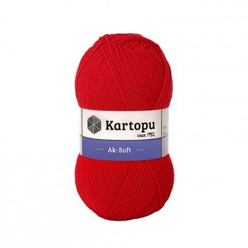 Kartopu Ak Soft K150 Kırmızı İplik