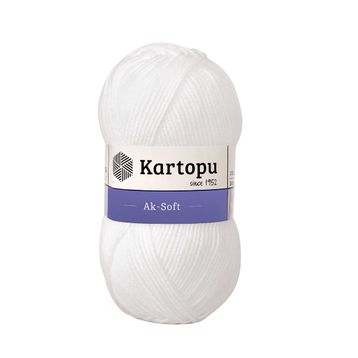 Kartopu K010 3 Adet Kar Beyaz Baby One Tüylenmeyen El Örgü İpi Yünü