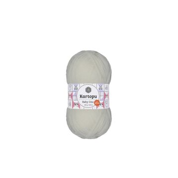 Kartopu K010 3 Adet Kar Beyaz Baby One Tüylenmeyen El Örgü İpi Yünü