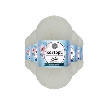 Kartopu K010 Beyaz Lotus Bikini Büstiyer Bluz 5 Adet Örgü İpi