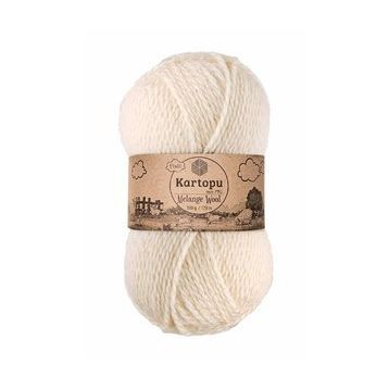 Kartopu K025 Krem Melange Wool El Örgü İpi