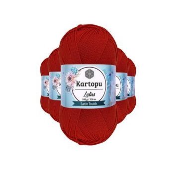 Kartopu K101 Nar Lotus Bikini Büstiyer Bluz 5 Adet Örgü İpi